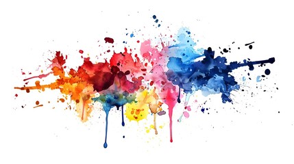 Naklejka premium Vibrant Ink Splatter Abstract Design Suitable for Apparel and Branding