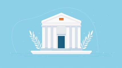 Naklejka premium Secure digital bank, wealth management portal, flat design illustration