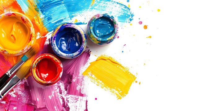 Vibrant Sticker Design for Labor Day Paint and Sip Event Outdoors