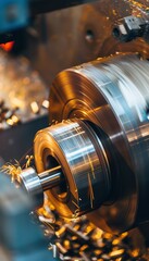 Precision Lathe Machine Facing Operation on Stainless Steel Disc - Engineering and Metalwork Design