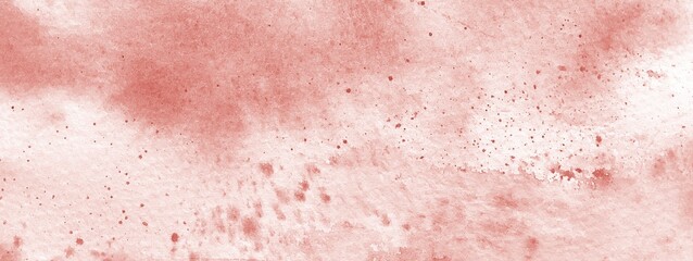 Abstract Pink Coral Orange paint Background. Design banner element. hand painted watercolor illustration