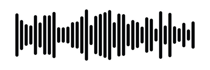 Sound ,audio wave or soundwave line art vector icon for music apps and websites. Graphic design elements for financial monitoring, medical equipment, music app in eps 10.
