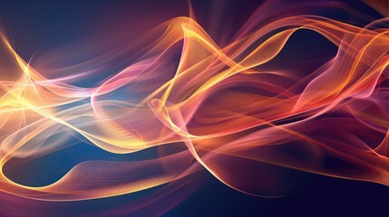 Naklejka premium A visually striking abstract background featuring flowing organic shapes, lines, and waves in a harmonious and elegant panorama.