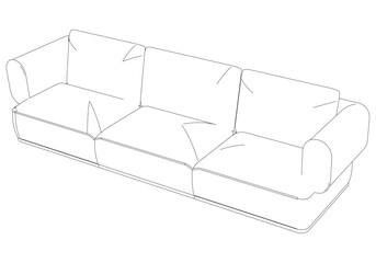 Set of Sofa, couch icons in line styles. Furniture symbols illustration. Pixel perfect vectors for website designs and mobile apps.