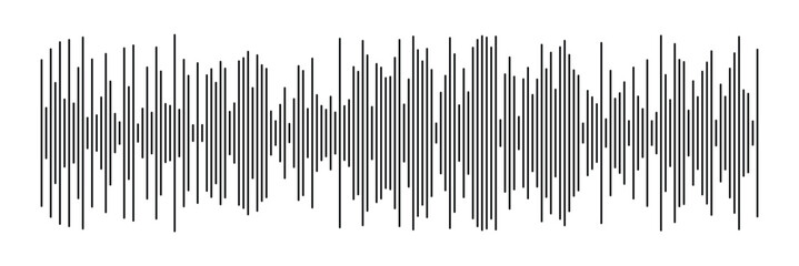 Sound ,audio wave or soundwave line art vector icon for music apps and websites. Graphic design elements for financial monitoring, medical equipment, music app in eps 10.