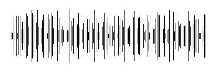 Sound ,audio wave or soundwave line art vector icon for music apps and websites. Graphic design elements for financial monitoring, medical equipment, music app in eps 10.