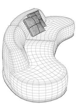 recommend clip art: Sofa or couch line icon. Outline furniture for living room. Vector illustration.