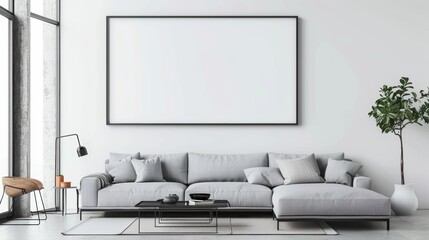 Frame poster mockup style interior.