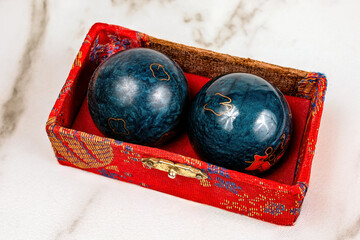 Chinese Baoding balls for meditation, objects for esoterics.