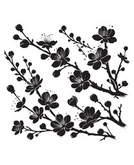 vector cherry blossom flowers vector art,graphics cherry blossom flowerss icons set,vintage illustration cherry blossom flowers clipart,vector cherry blossom flowerss flat style artwork design