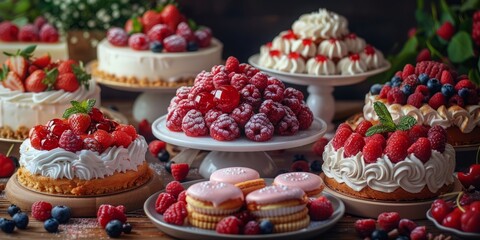 National Dessert Day assorted desserts on a table, October 14th