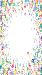 Scattered numbers. Colorful childish digits