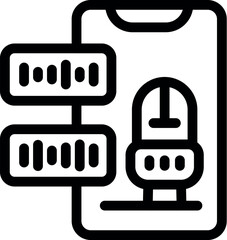 Smart speaker is connecting to a smartphone app and using voice control