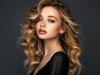 Fototapeta premium Ritratto di modella. Makeup. Trucco e acconciatura. Pubblicità di moda.