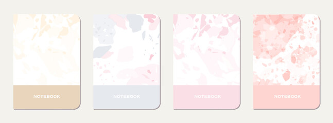 Note book cover design. Terrazzo abstract