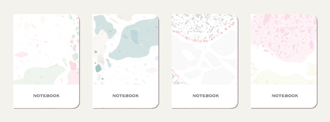 Note book cover design. Terrazzo abstract
