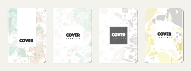 School diary cover design. Terrazzo abstract