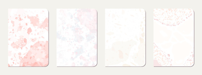 Notepad cover design. Terrazzo abstract