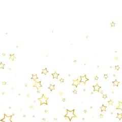 Gold sparkling star confetti.
