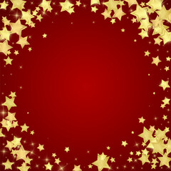 Magic stars vector overlay.  Gold stars scattered