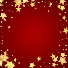 Magic stars vector overlay.  Gold stars scattered