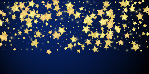 Magic stars vector overlay.  Gold stars scattered