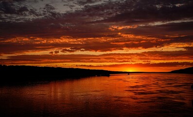 Arctic Sunset over the River