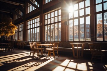 Interior of a university