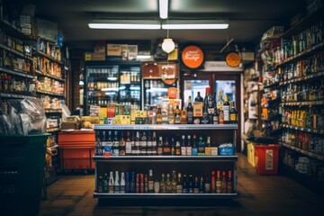 Interior of a New York bodega store