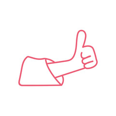 thumbs up, hand-drawing illustration