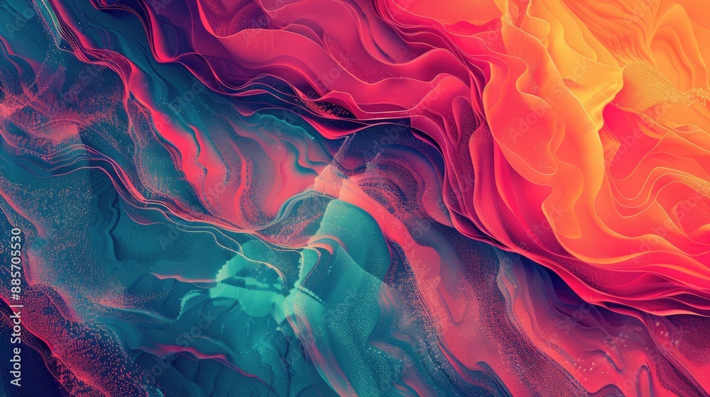 Wall mural an abstract background with a mix of vivid colors and layered textures, creating a rich and dynamic 