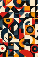 Obraz premium a colorful abstract pattern with geometric shapes