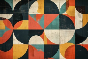 Fototapeta premium an abstract painting with colorful shapes