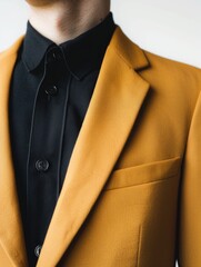 Close-up of a man dressed in a suit and tie, great for business or formal occasions