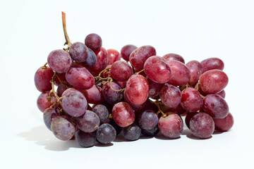 Bunch of Grapes on White Background