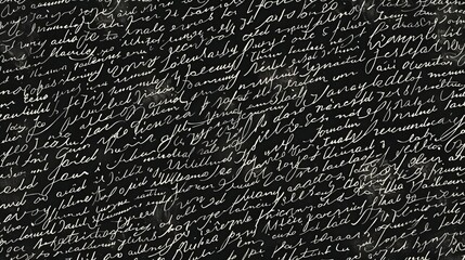 A dark and detailed background featuring handwritten cursive text, creating an abstract and complex visual effect that draws the viewer's attention to its intricate details.