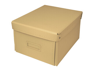 large closed white box for old photos