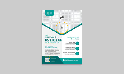 Business flyer design template set, corporate creative business flyer design, creative business leaflet design, business vector template design or unique business poster design