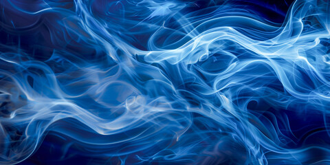 Fototapeta premium abstract blue background with smooth lines, futuristic wavy illustration