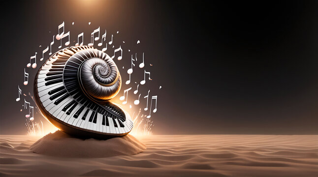 A musical shell in the sand