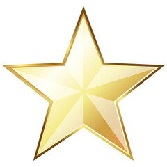 Beautiful five pointed golden star design