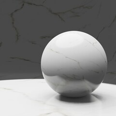 mockup of shapes with texture in elegant marble