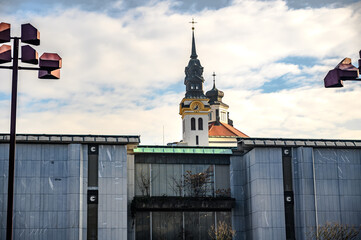 Ursuline Holy Trinity church on Congress square in Ljubljana