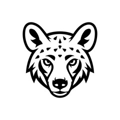Hyena icon or modern line symbol. Vector line art and icon design with bold outline. Black and white Pixel Perfect minimalistic symbol isolated white background. Silhouette simple thin sign