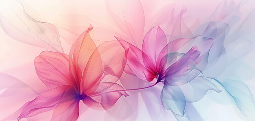 Abstract colorful flower design digital art floral concept