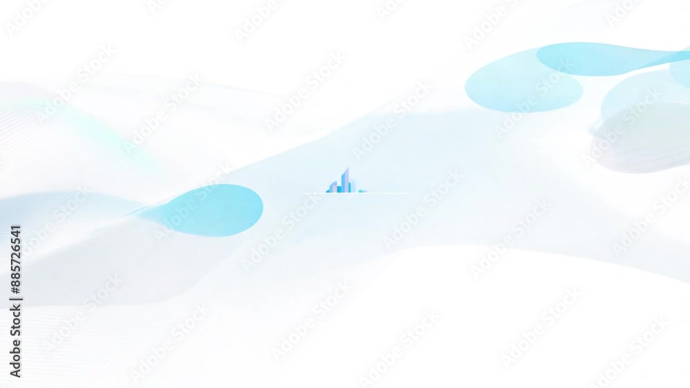 Poster animated data processing visualization generative ai