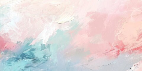 Obraz premium Abstract modern impressionism painting style creates a chic banner. This template for wall posters features pastel-colored background textures