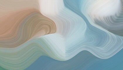 colorful horizontal banner. elegant curvy swirl waves background illustration with pastel gray, teal blue and light slate gray color