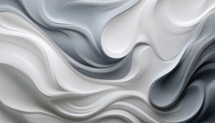 Obraz premium elegant curvy swirl waves background design with linen, light gray and pastel gray color