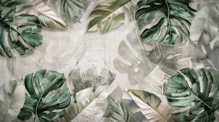 Obraz premium Vintage leaves background. Abstract leaves wallpaper